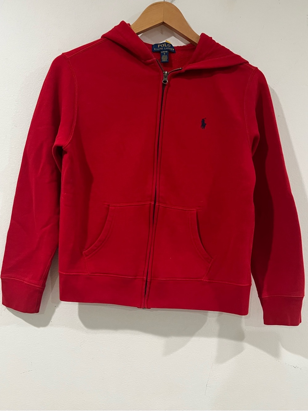 Polo Ralph Lauren Red Zip-Up Hoodie 14 -16 years boys